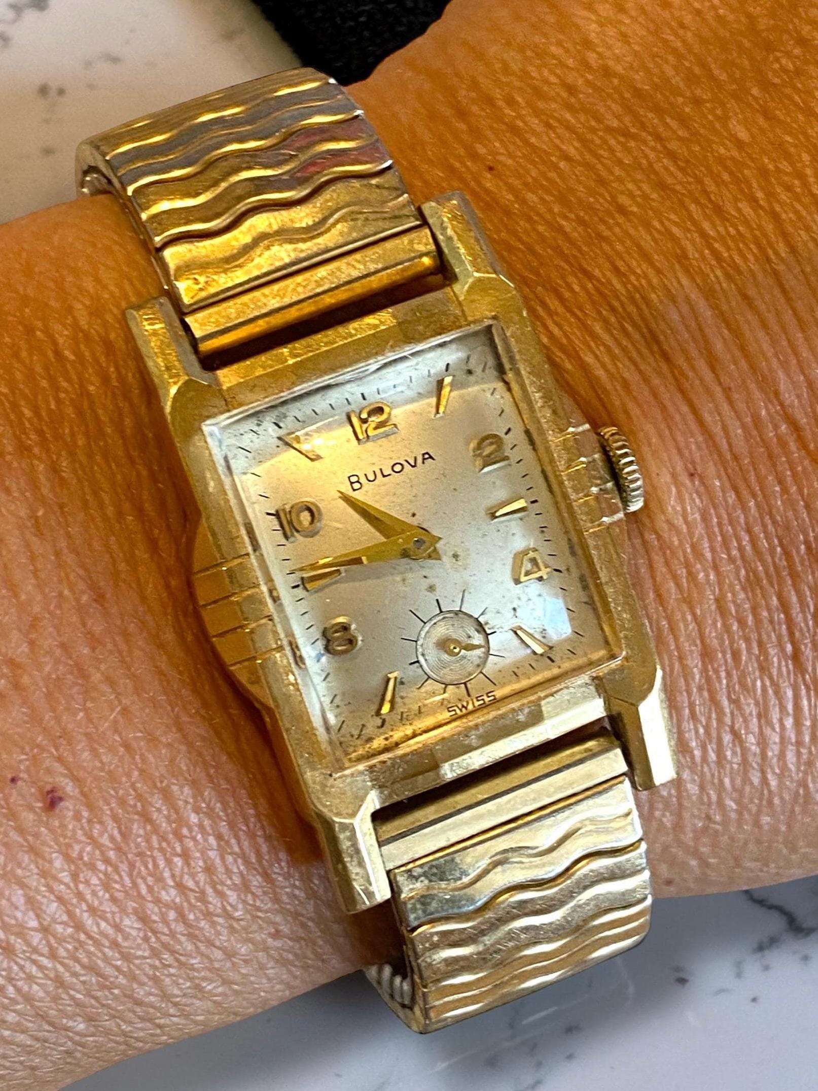 MENS Vintage 1954 Rare 14k Solid Gold BULOVA PRESIDENT Watch