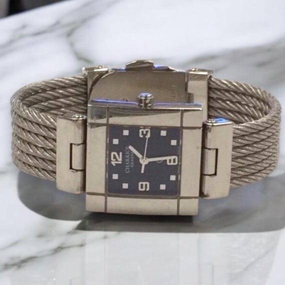 G*p様 CHARRIOL GENEVA ブレスレットウォッチ Authentic Women's Vintage Charriol Geneve Stainless Steel Cable
