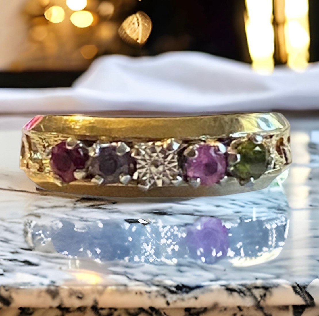 Yellow gold deals mothers ring
