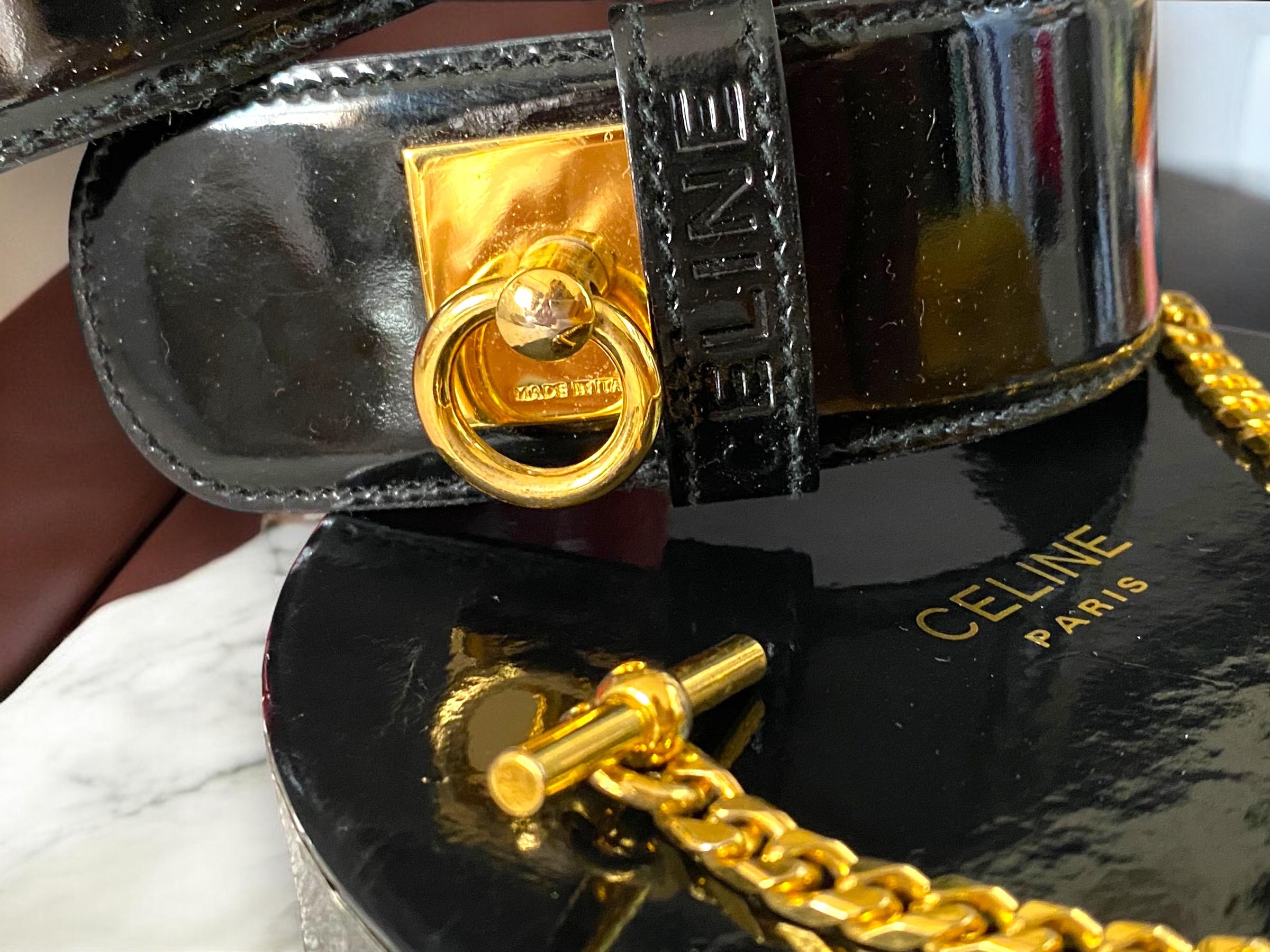 CELINE ブラック ベルト 70 Celine Black Smooth Leather Triomphe Belt Size 70 | Yoogi's
