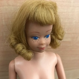 Vintage 1958 Mattell MIDGE BARBIE DOLL Original Styled Hair Freckles!