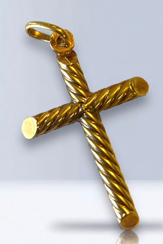 Bold Estate 14K ITALIAN Yellow Gold Fancy Rope Cro