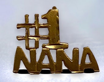 Estate Vintage 14K Yellow Gold “#1 NANA” Charm Pendant