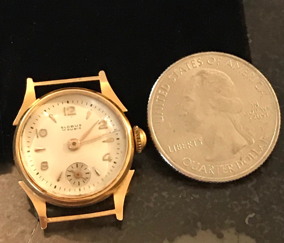 Buy Vintage Globus 17 Rubis Solid 18K Gold Automatic Watch Online in India 