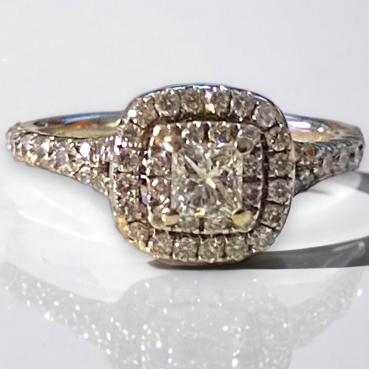 Neil lane cushion cut best sale halo