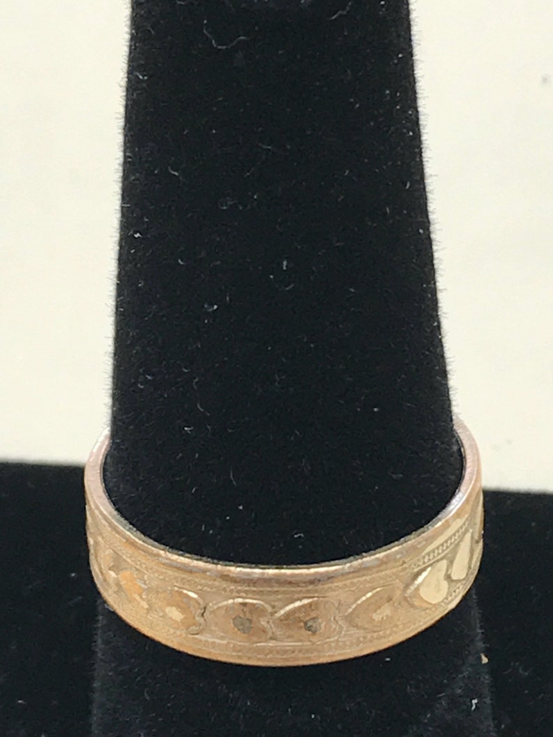 Vintage Leebu 140 12k Gold Filled Wedding Band Ring Size 7.75
