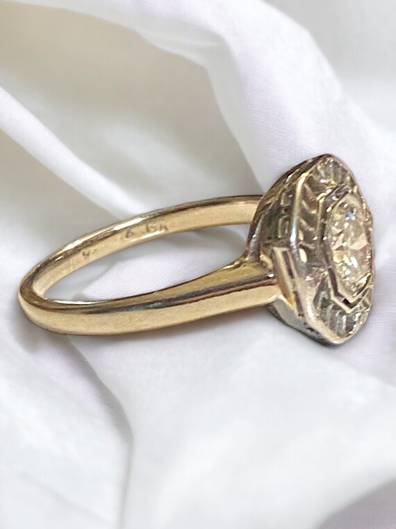 Gorgeous 14K White Gold Victorian Round Diamond E… - image 10