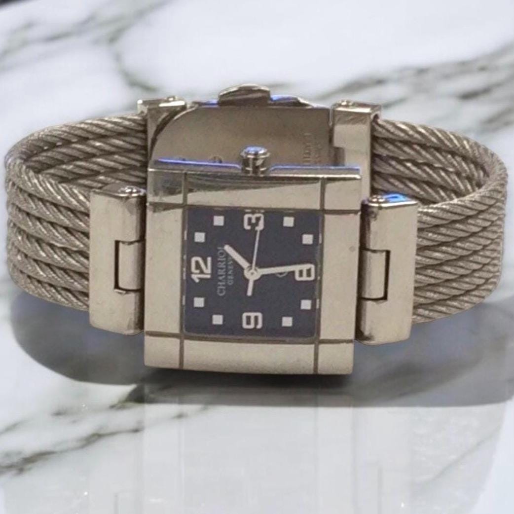 Authentic Women's Vintage Charriol Geneve Stainless Steel Cable