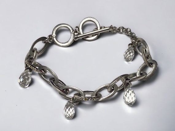 Beautiful Swarovski Crystal Pave Toggle Bracelet - image 1