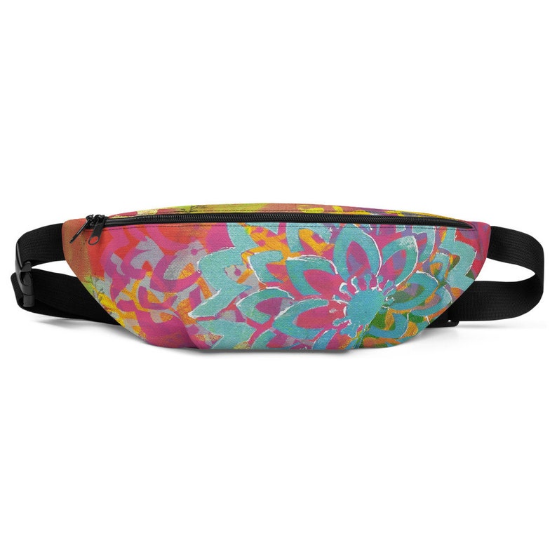 X 13 inches Unique Artist Design Gift for Her Fanny Pack For the Active Woman with Adjustable Straps 6.5 inches 2 sizes 16cm 33cm