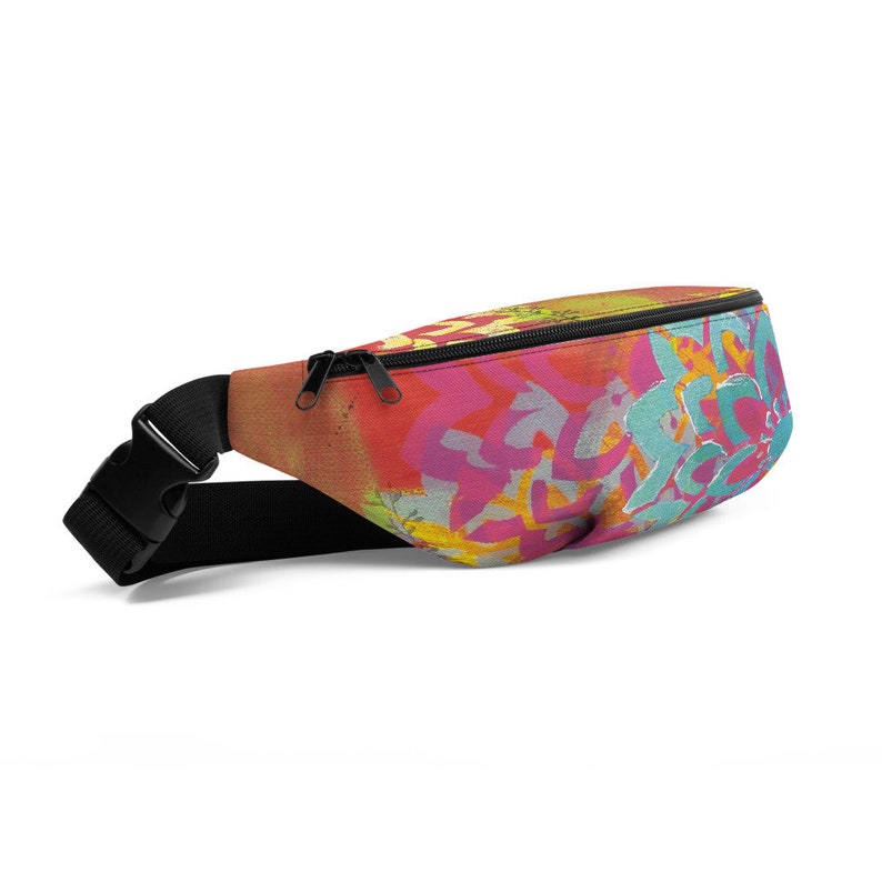 X 13 inches Unique Artist Design Gift for Her Fanny Pack For the Active Woman with Adjustable Straps 6.5 inches 2 sizes 16cm 33cm