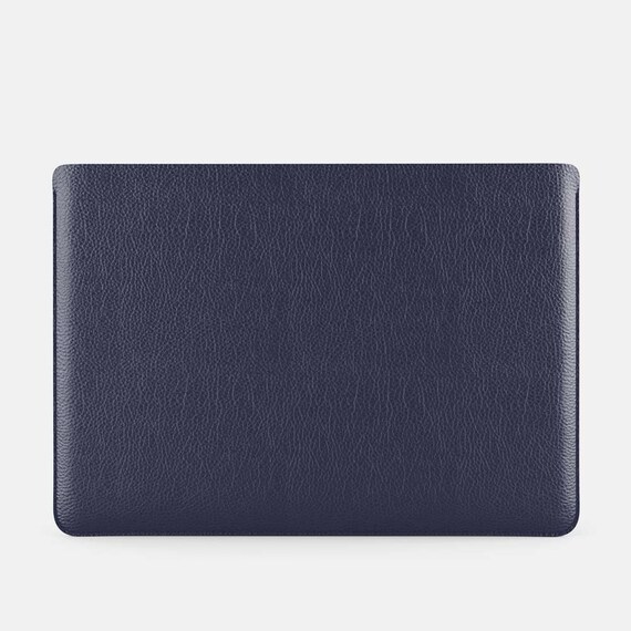 Luxury Leather MacBook Air 13 Sleeve Navy Blue and Mint Etsy