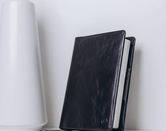 Leather Notebook Cover for Leuchtturm Black Handmade Journal Cover Premium Leather Notebook Sleeve Stylish Black Journal Protector
