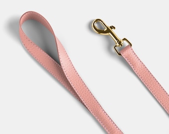 Leather Dog Lead - Pink