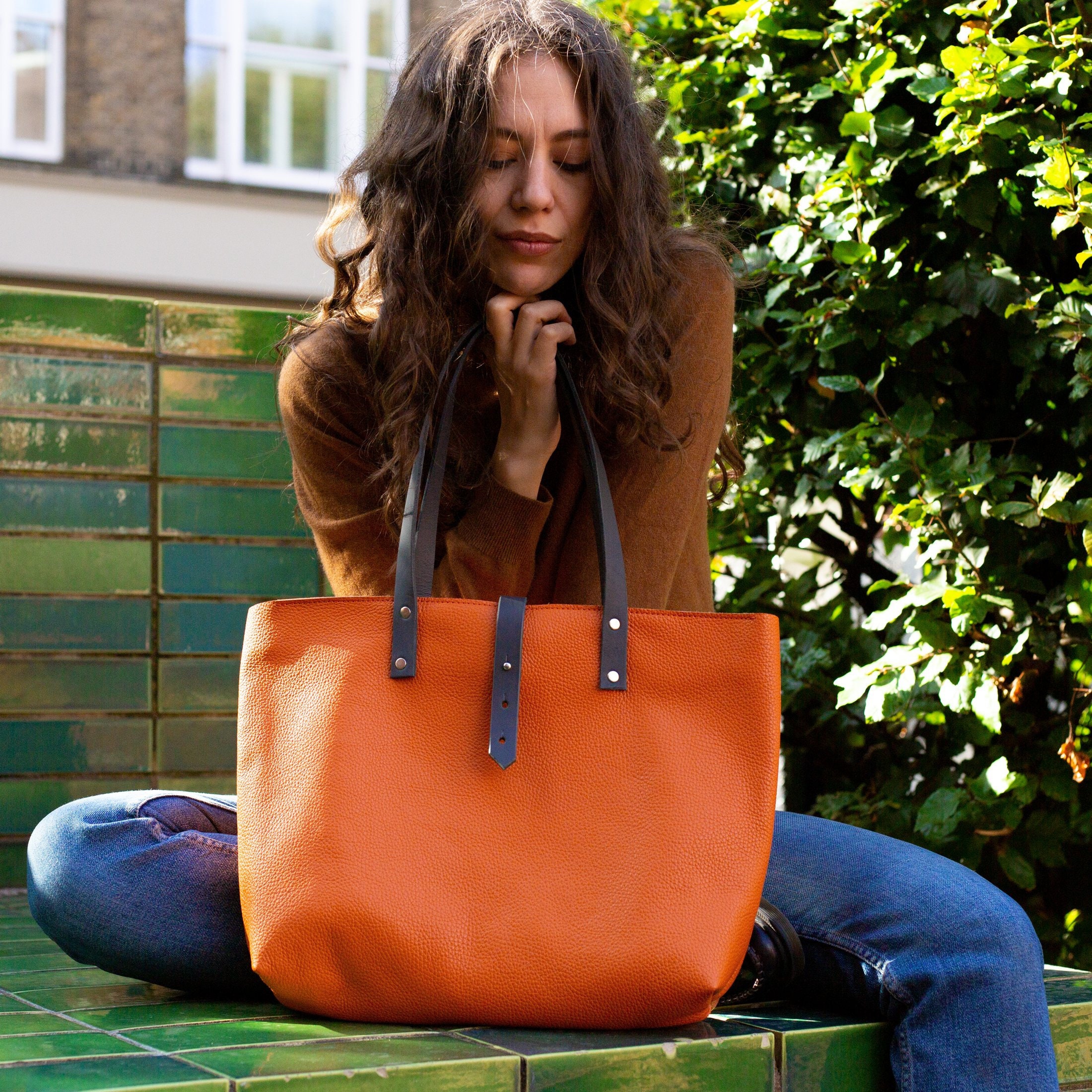 Personalized Leather Tote Bag Carry All Shopper Tote Etsy UK