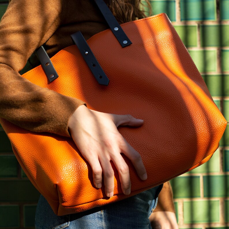 Personalized Leather Tote Bag Carry All Shopper Tote Etsy UK