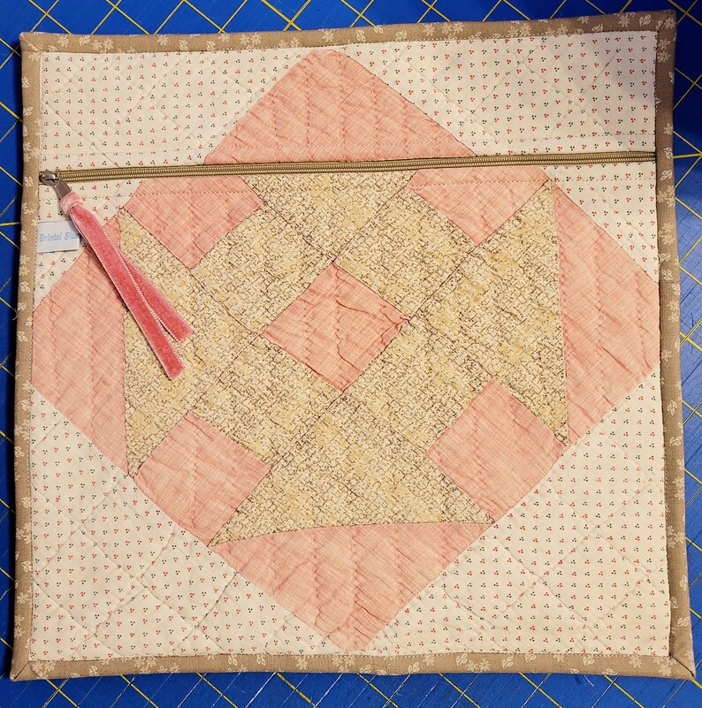 Vintage/antique Churn Dash Cutter Quilt Project Bag/zipper Etsy