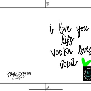 DOWNLOAD DIGITALE amore come vodka soda // biglietto di auguri vuoto // festa della mamma // compleanno // solo perché // amore // anniversario