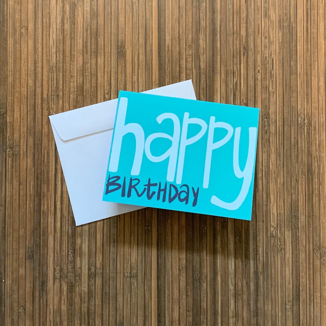 Happy Birthday || Blank Greeting Card - Etsy