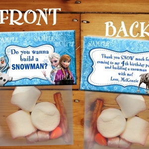 Toppers FROZEN Bomboniere personalizzate personalizzate Vuoi costruire un pupazzo di neve San Valentino o bomboniere STAMPATE