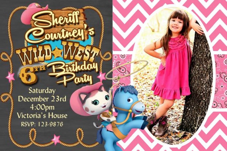 20 Sheriff Callie Invitation Rodeo Invitation Sheriff Callie Etsy