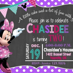 Minnie Mouse Patinoire Invitation Minnie Birthday Invitation Etsy