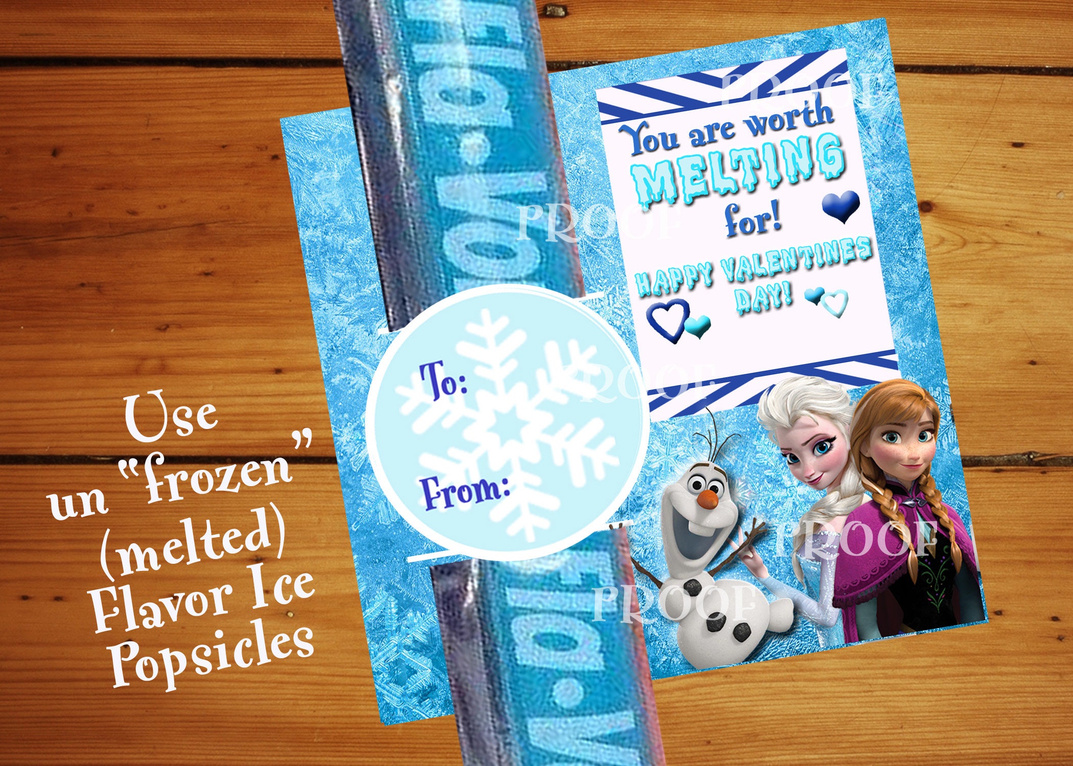 Olaf Valentine, Frozen Valentine, Elsa and Anna Valentine, Olaf Popsicle Valentine's Day, Elsa Frozen Popsicle INSTANT Download - YOU PRINT