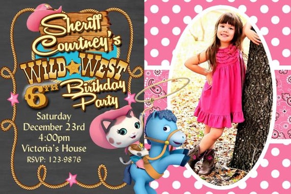 20 Sheriff Callie Birthday Invitation Rodeo Party Invitations Etsy