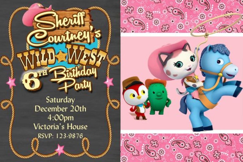 Sheriff Callie Invitation Sheriff Callie S Birthday Etsy