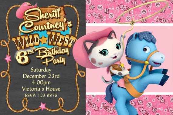Sheriff Callie S Invitation Birthday Party Invitation Etsy