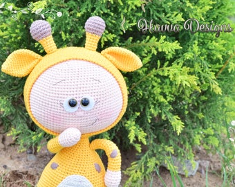 Bonnie With Giraffe Costume - Havva Designs CROCHET PATTERN / Amigurumi Tutorial