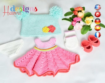 Colored Clothes For Mia - Havva Designs CROCHET PATTERN / Amigurumi Tutorial