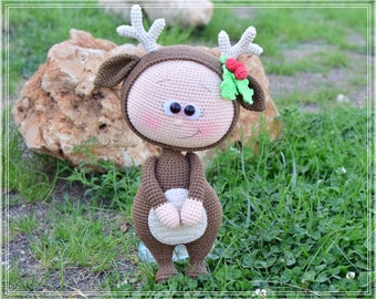 Bonnie With Reindeer Costume - Havva Designs CROCHET PATTERN / Amigurumi Tutorial