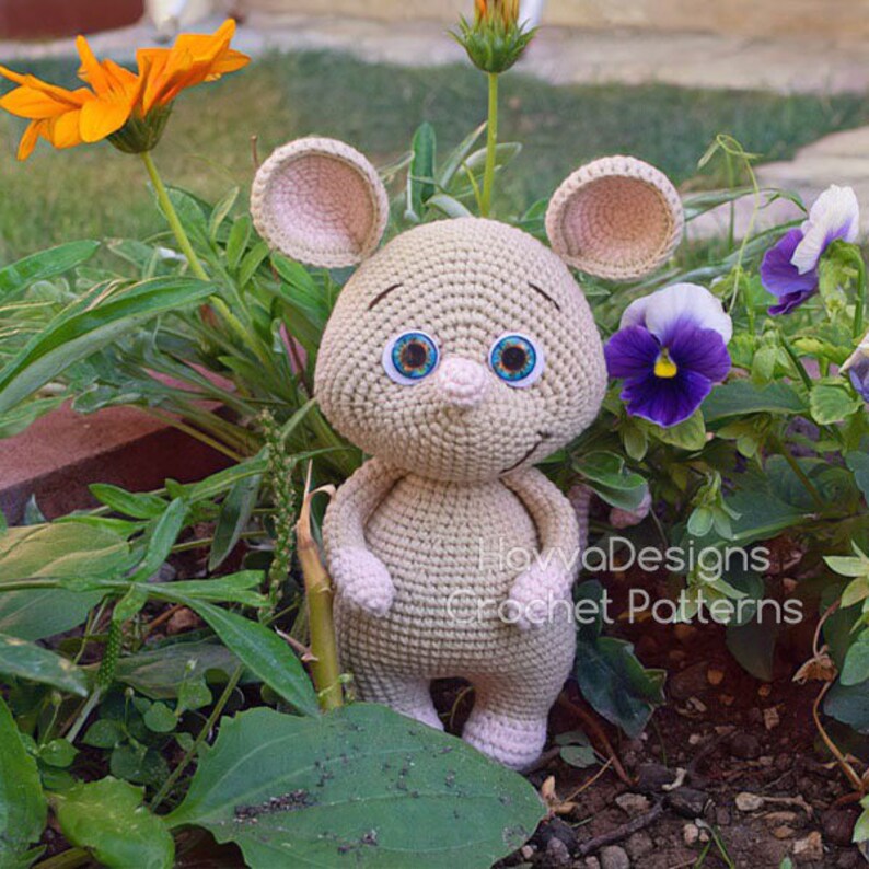 Bibbo Cute Mouse Havva Designs CROCHET PATTERN / Amigurumi Tutorial image 3