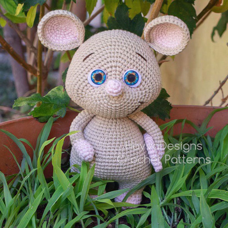 Bibbo Cute Mouse Havva Designs CROCHET PATTERN / Amigurumi Tutorial image 4