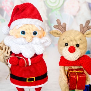 Santa Claus and Reindeer Amigurumi Pattern (two pattern together)