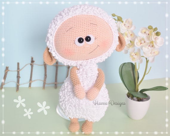 Havva Designs CROCHET PATTERN Amigurumi Tutorial Bonnie With Sheep Costume