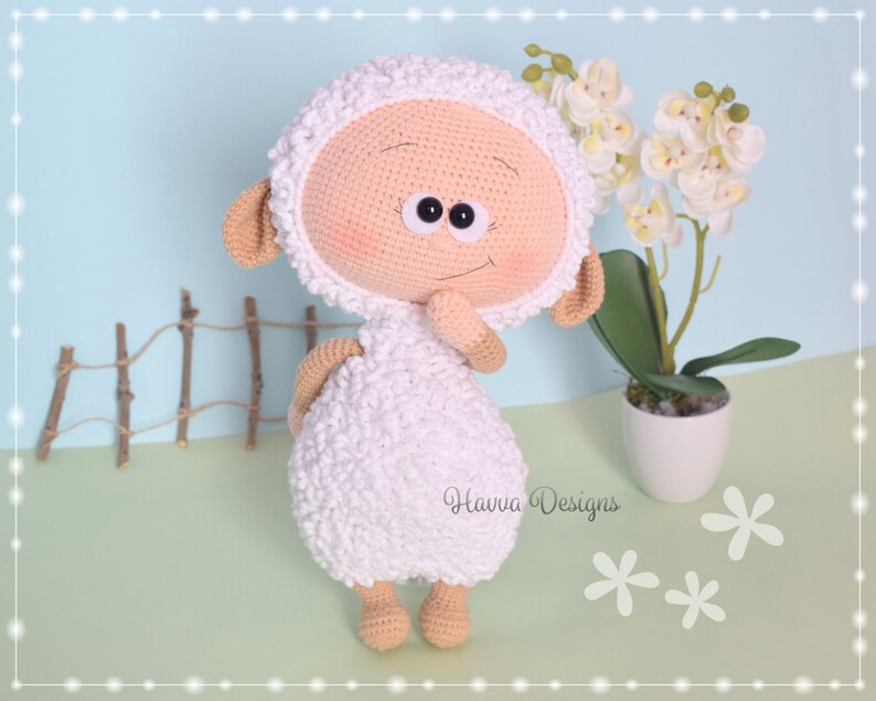 Havva Designs CROCHET PATTERN Amigurumi Tutorial Bonnie With Sheep Costume