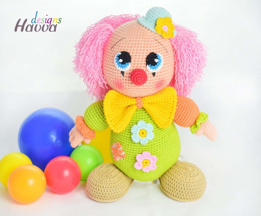 Amigurumi Pdf Mister Clown Doll - CROCHET PATTERN