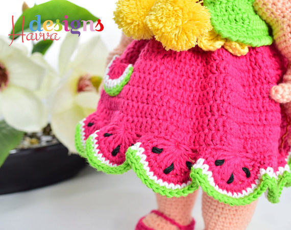 Crochet watermelon best sale baby dress pattern