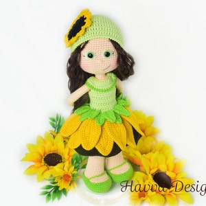 Amigrumi Sunfower Doll - CROCHET PATTERN