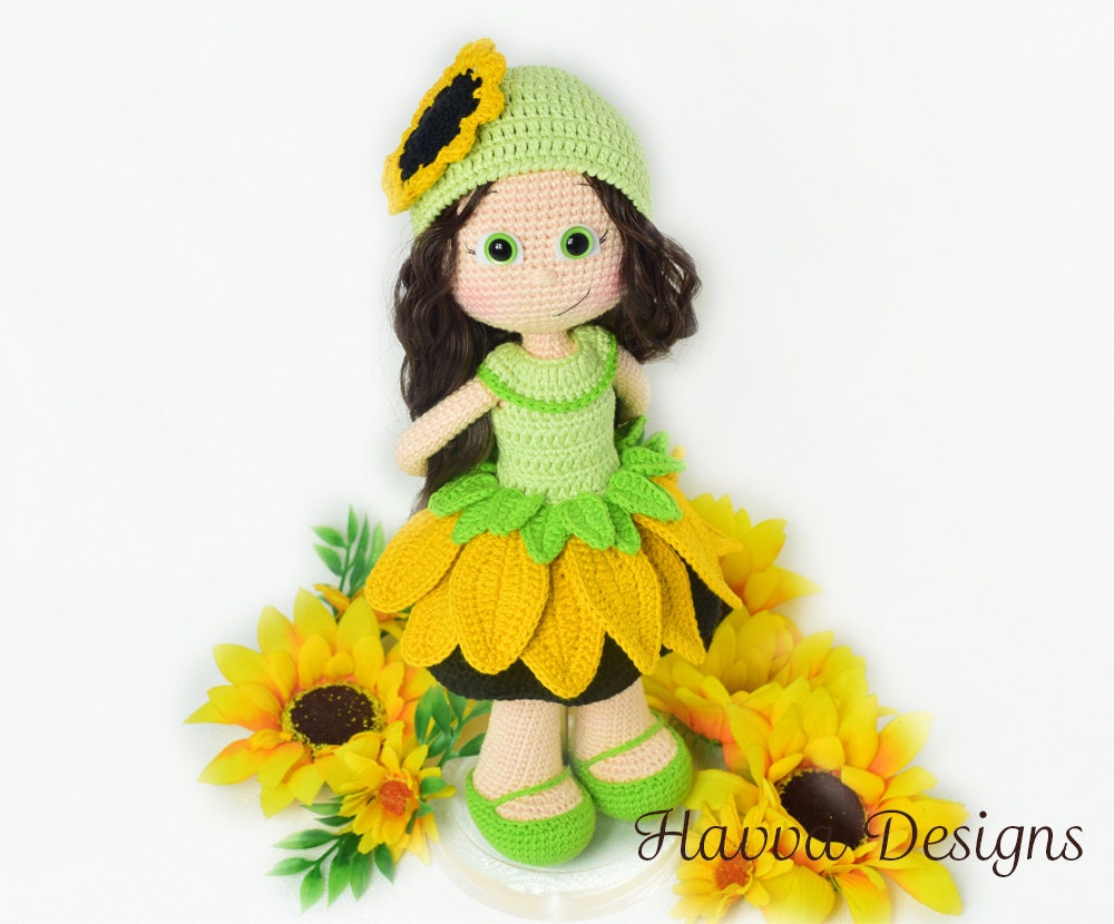 Amigrumi Sunfower Doll - CROCHET PATTERN