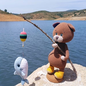 Fishing Cat Crochet Pattern, Cat Amigurumi Pattern, Crochet Patterns, Amigurumi Pattern, Crochet Pattern Animal, Crochet Animal