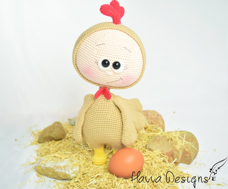 HavvaDesigns CROCHET PATTERN Amigurumi Tutorial Best Friends Fox and Chicken Bonnies Two patterns together