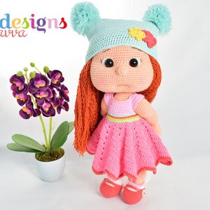 Mia with Colored Dress - Amigurumi PDF CROCHET PATTERN