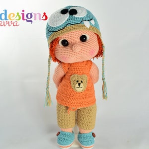 Tommy with Monster Hat - Amigurumi CROCHET PATTERN