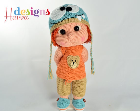 Tommy with Monster Hat - Amigurumi CROCHET PATTERN