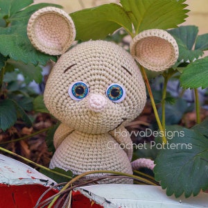 Bibbo Cute Mouse Havva Designs CROCHET PATTERN / Amigurumi Tutorial image 2