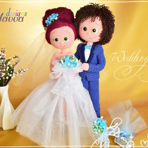 Bride and Groom - HavvaDesigns CROCHET PATTERN / Amigurumi PDF Tutorial