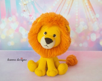 Theo the Lion Amigurumi Crochet Pattern – Soft Plush Lion Toy PDF, Cute Jungle Animal Doll, DIY Gift for Kids and Beginners